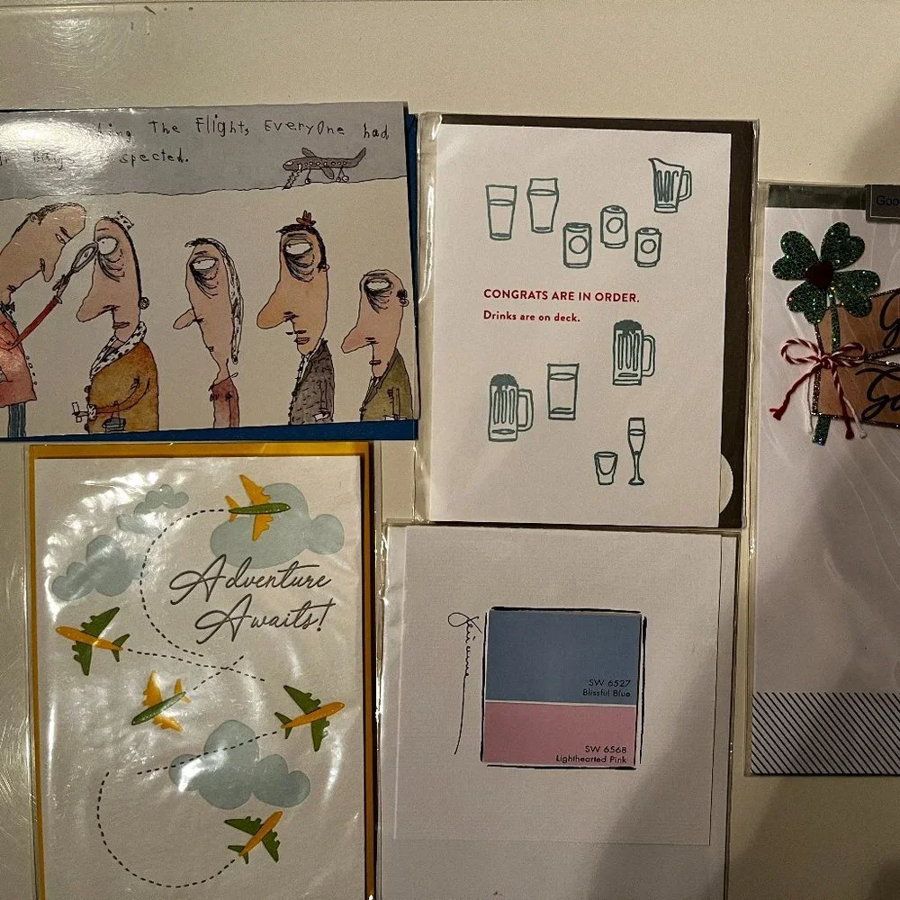 Greeting Card Lot - Good Luck, Bon Voyage, Congratulations, Engagement (new)‎